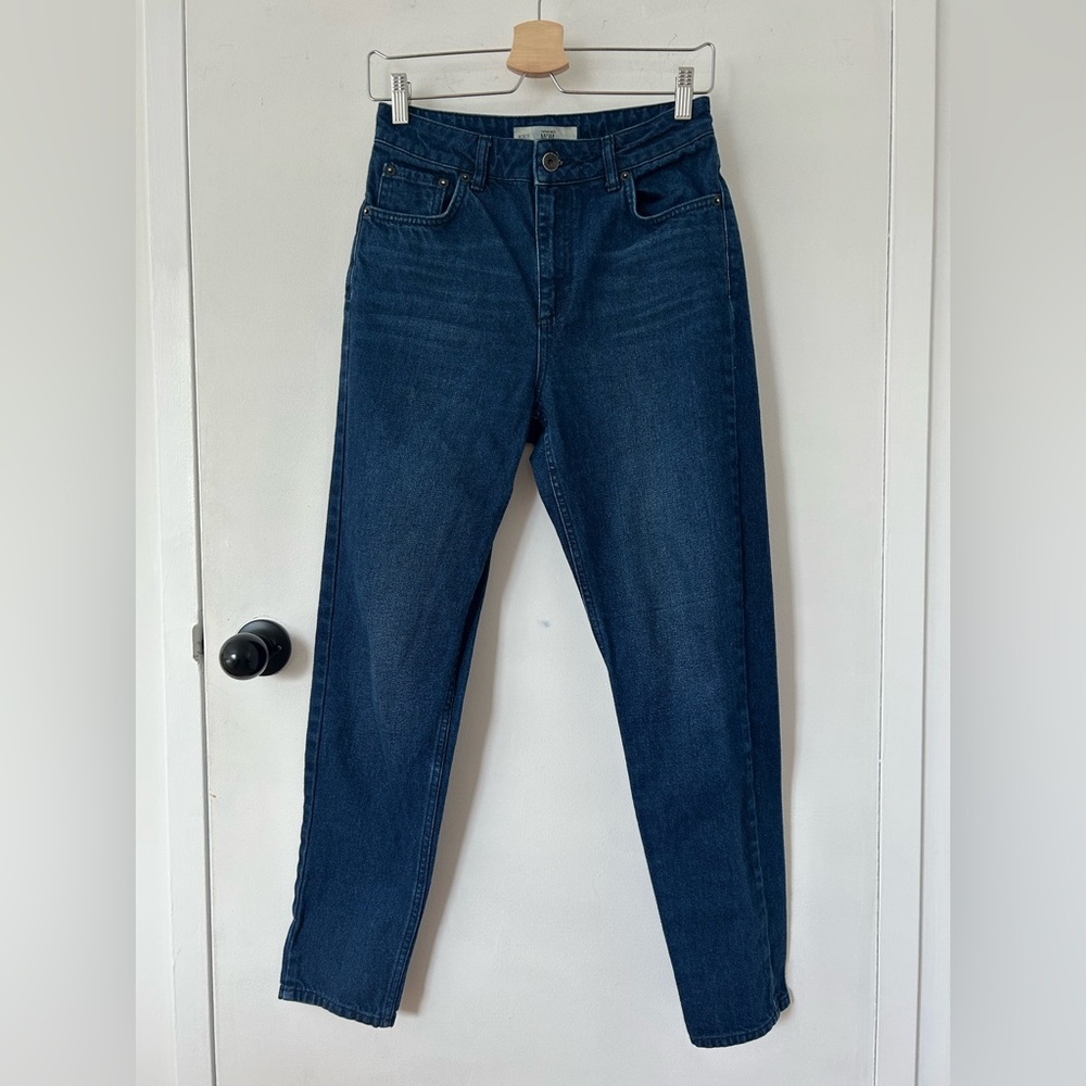 TOPSHOP DARK DENIM MOM JEANS SIZE 28W 32L